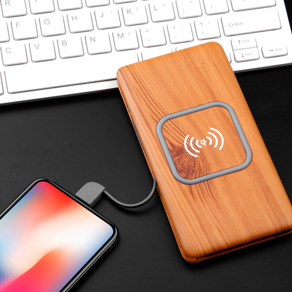 LUXETECH Bamboo Wireless Powerbank