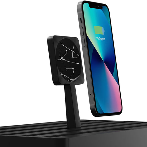 Apple MagSafe Compatible Magnetic Charger and Mount - Black/Black Marble