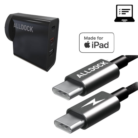 30W MACBOOK/IPAD (NEW GEN)/iPhone 15 Fast Wall Charger & C-Type PD Cable