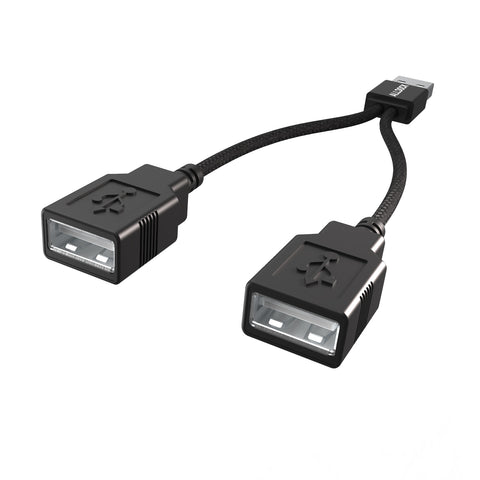 USB-A Cable Power Splitter Black  (MFi)