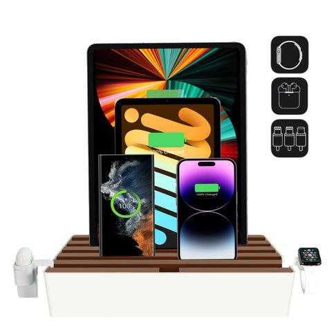 ALLDOCK Classic FAMILY White & Walnut Package