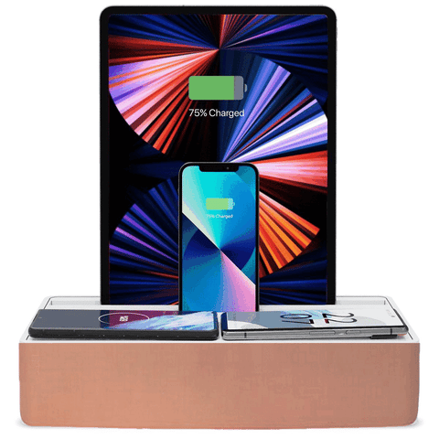 ALLDOCK Wireless FAMILY Aluminium Rose Gold & White